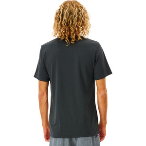 2023 Rip Curl Mens Search Series Short Sleeve Rash Vest 12XMRV - Black Marled